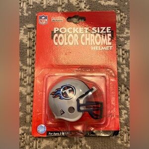 RIDDELL POCKET‎ SIZE COLOR CHROME TENNESSEE TITANS football helmet NWT